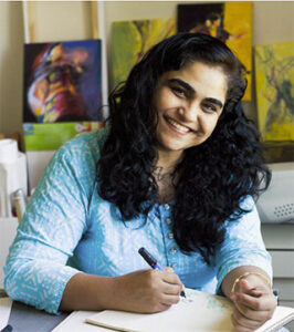 Headshot of Heard teaching artist Sharmila Karamchandani.